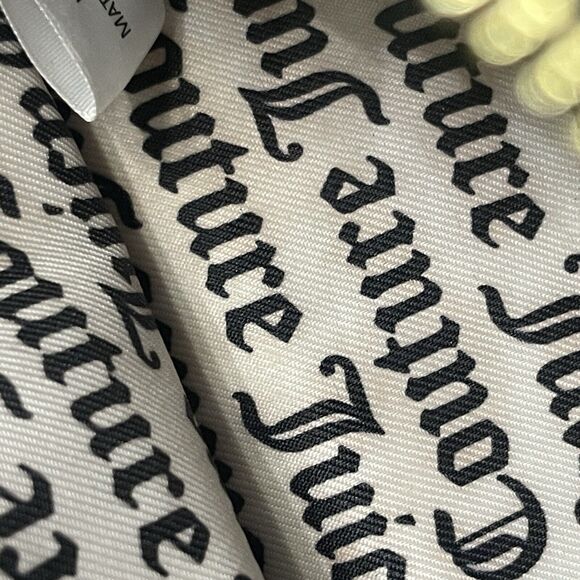 Juicy Couture Mini Crossbody Bag Top Zip Logo Monogram Half Chain Black‎ - Picture 4 of 13